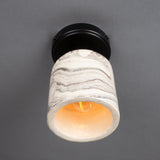 Osier Ceramic Flush Ceiling Light - Marbled