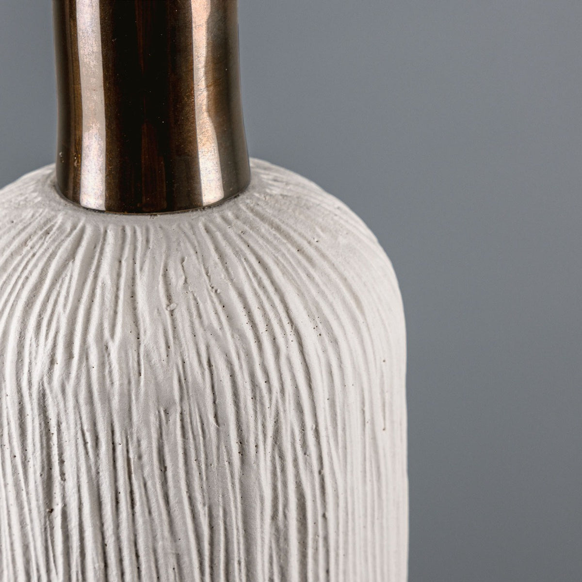 Osier Ceramic Pendant Light - Matt White Striped