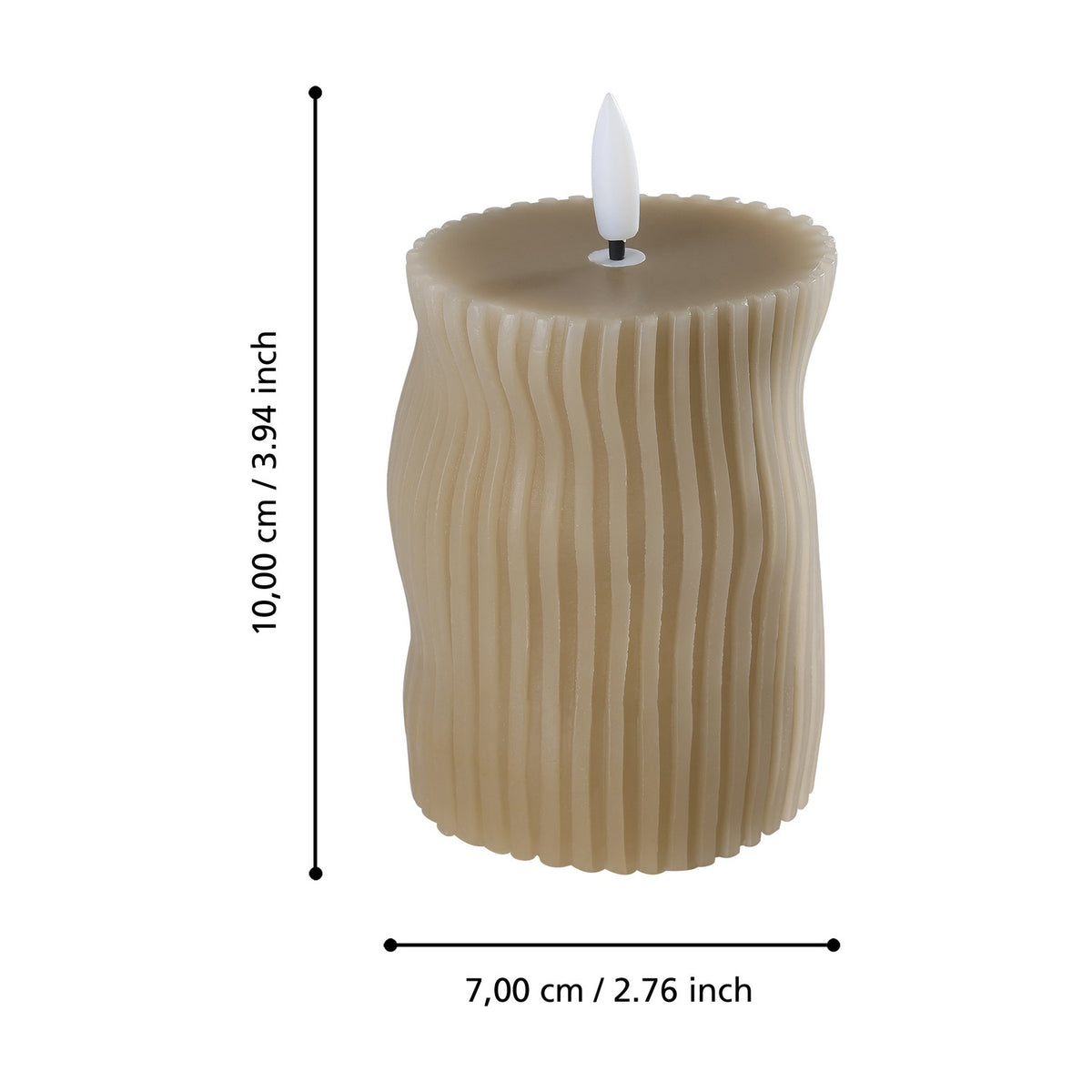 Otobe LED Candle - Taupe