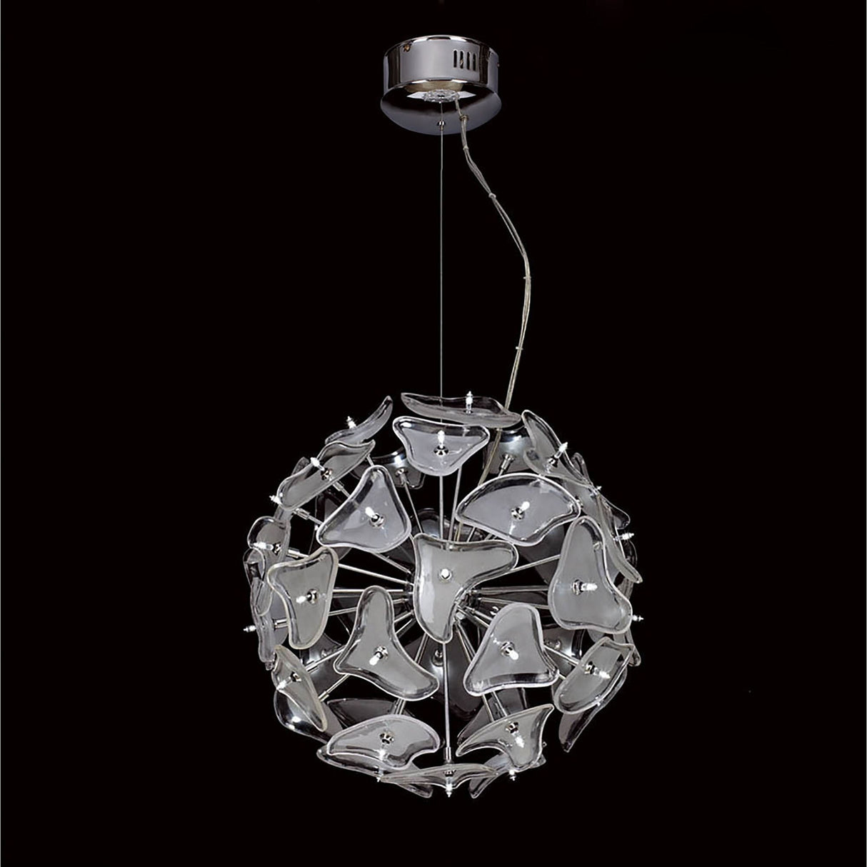 Otto 41 Light Glass Pendant Light – Chrome