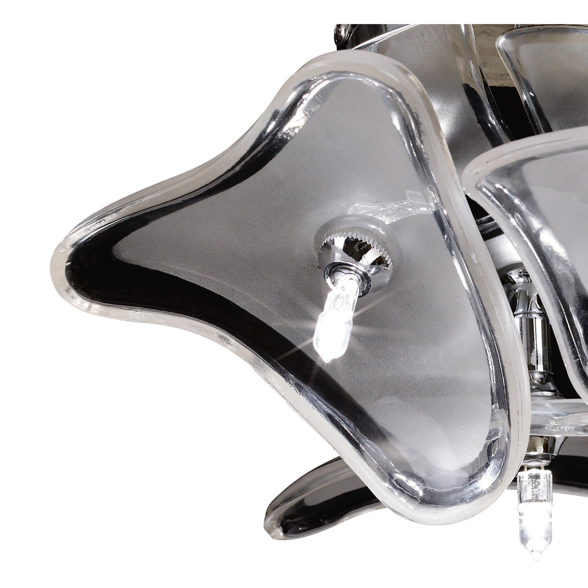 Otto 3 Light  Glass Wall/Ceiling Light - Chrome