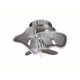 Otto 3 Light  Glass Wall/Ceiling Light - Chrome