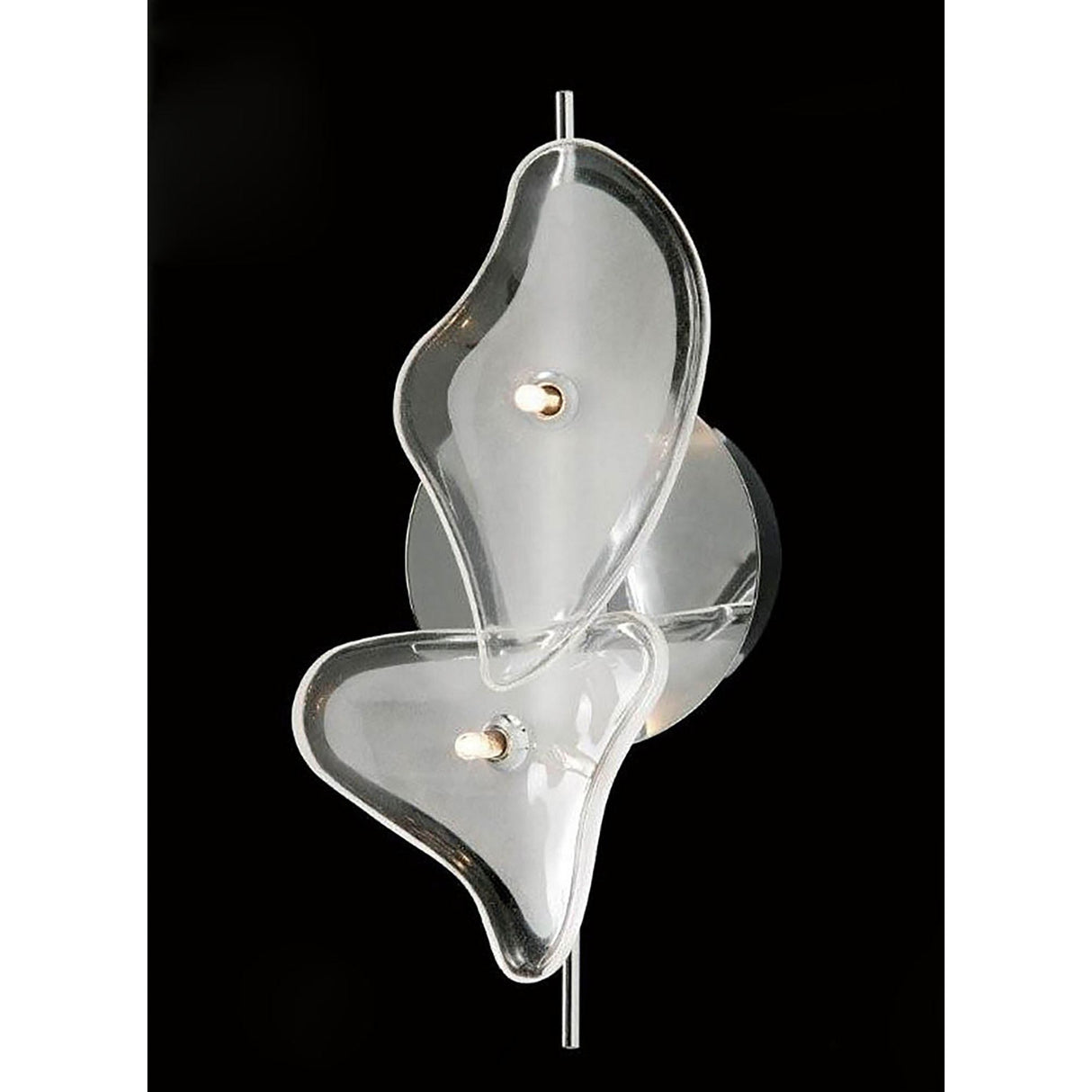 Otto 2 Light Glass Wall/Ceiling Light - Chrome