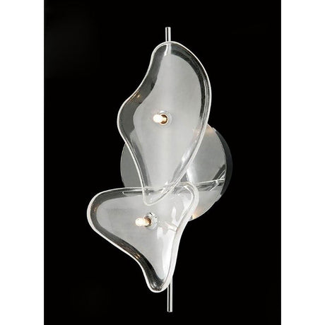 Otto 2 Light Glass Wall/Ceiling Light - Chrome