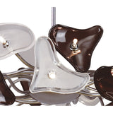 Otto 65cm Ring 24 Light Glass Chandelier - Chrome & Black