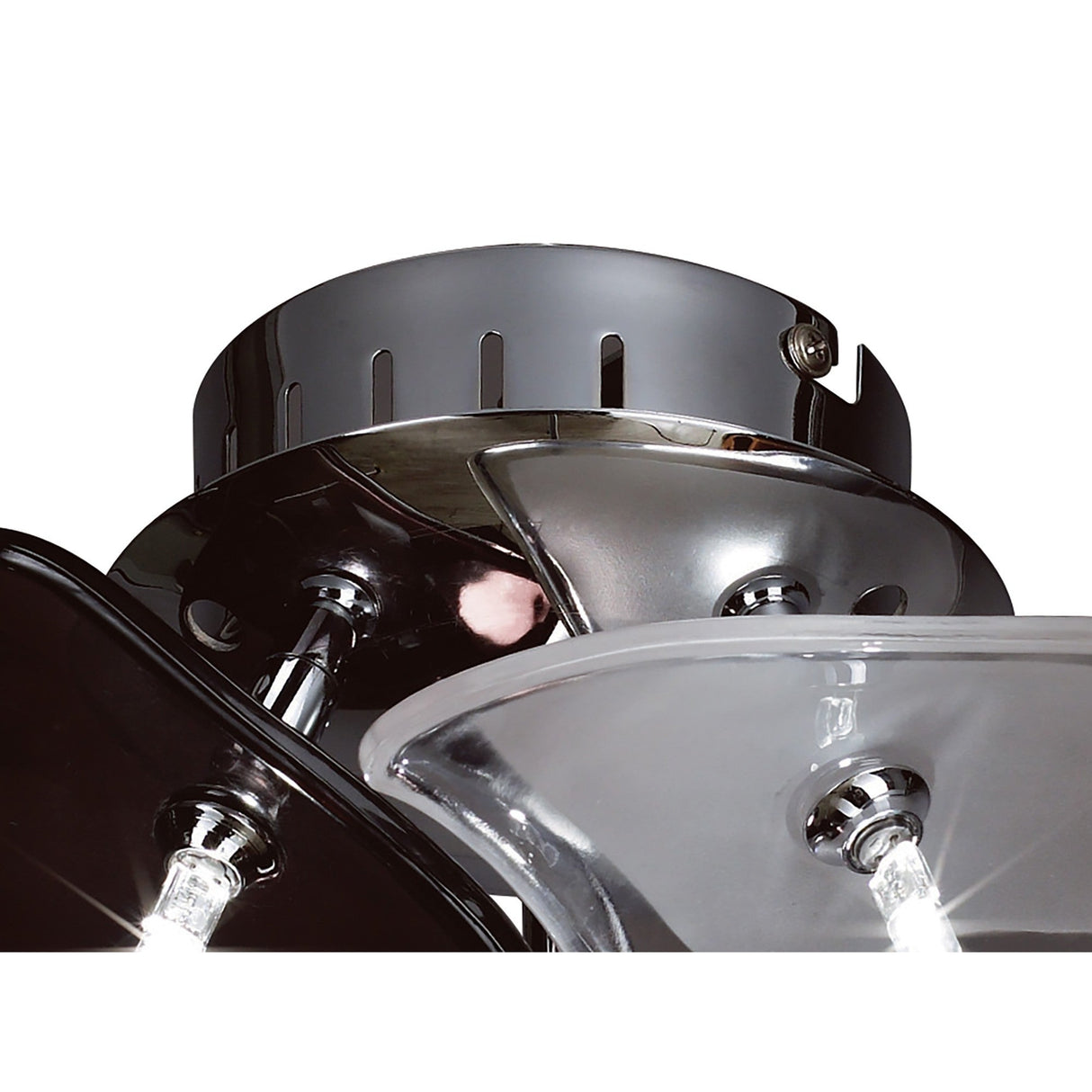 Otto 3 Light Glass Wall/Ceiling Light - Chrome/Black