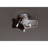 Otto 3 Light Glass Wall/Ceiling Light - Chrome/Black
