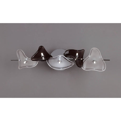 Otto 5 Light Glass Wall/Ceiling Light - Chrome/Black