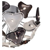 Otto 21 Light Semi-Flush Ceiling Light - Frosted Glass Chrome