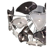 Otto 21 Light Semi-Flush Ceiling Light - Frosted Glass Chrome