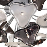 Otto 21 Light Semi-Flush Ceiling Light - Frosted Glass Chrome