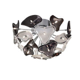 Otto 21 Light Semi-Flush Ceiling Light - Frosted Glass Chrome