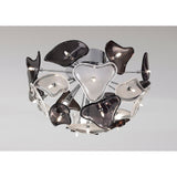Otto 21 Light Semi-Flush Ceiling Light - Frosted Glass Chrome