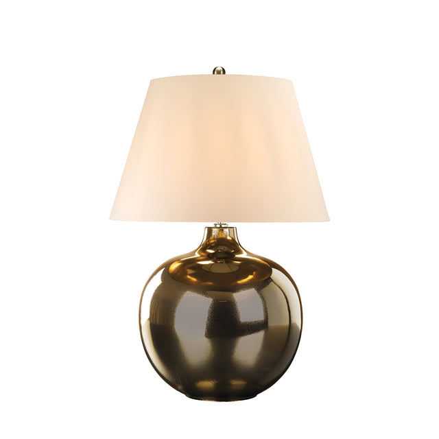 Ottoman 1 Light Table Lamp - Bronze Metalic, Ivory Shade