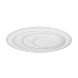 Palagiano 1 LED flush ceiling light, 48cm round white disc with off-centre stepped rings for layered depth, shown against a plain white background.
