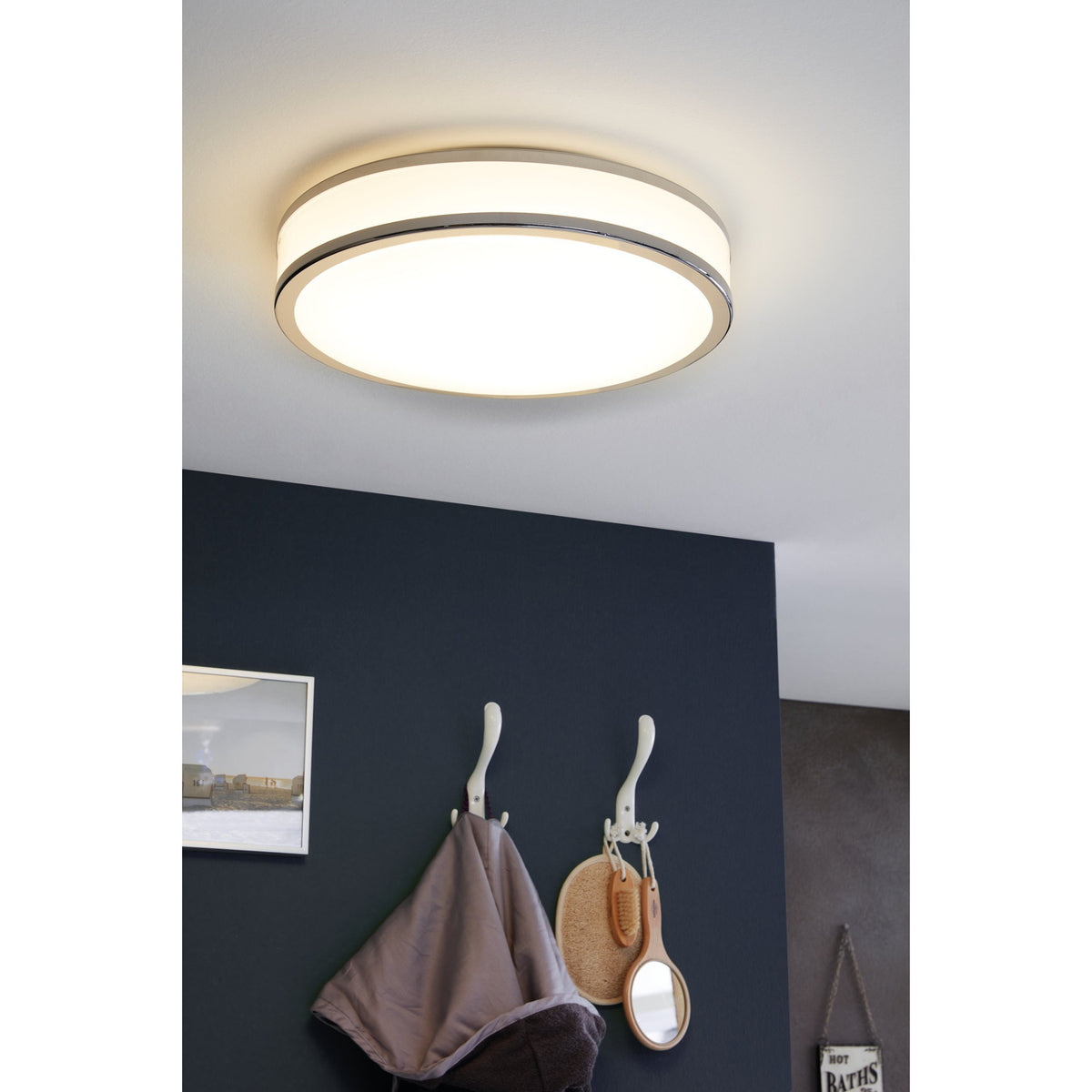 Palermo 2 LED Flush Ceiling Light - White