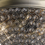 Paloma 2 Light Medium Crystal Flush Ceiling Light - Antique Brass