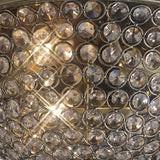 Paloma 3 Light Large Crystal Flush Ceiling Light - Antique Brass