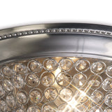 Paloma 2 Light Medium Crystal Flush Ceiling Light - Satin Nickel