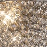 Paloma 3 Light Large Crystal Flush Ceiling Light - Satin Nickel
