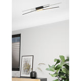 Panagria LED Flush Ceiling Light - Black & Brown