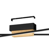 Panagria LED Flush Ceiling Light - Black & Brown