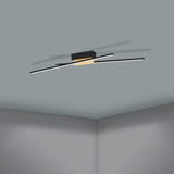 Panagria LED Flush Ceiling Light - Black & Brown