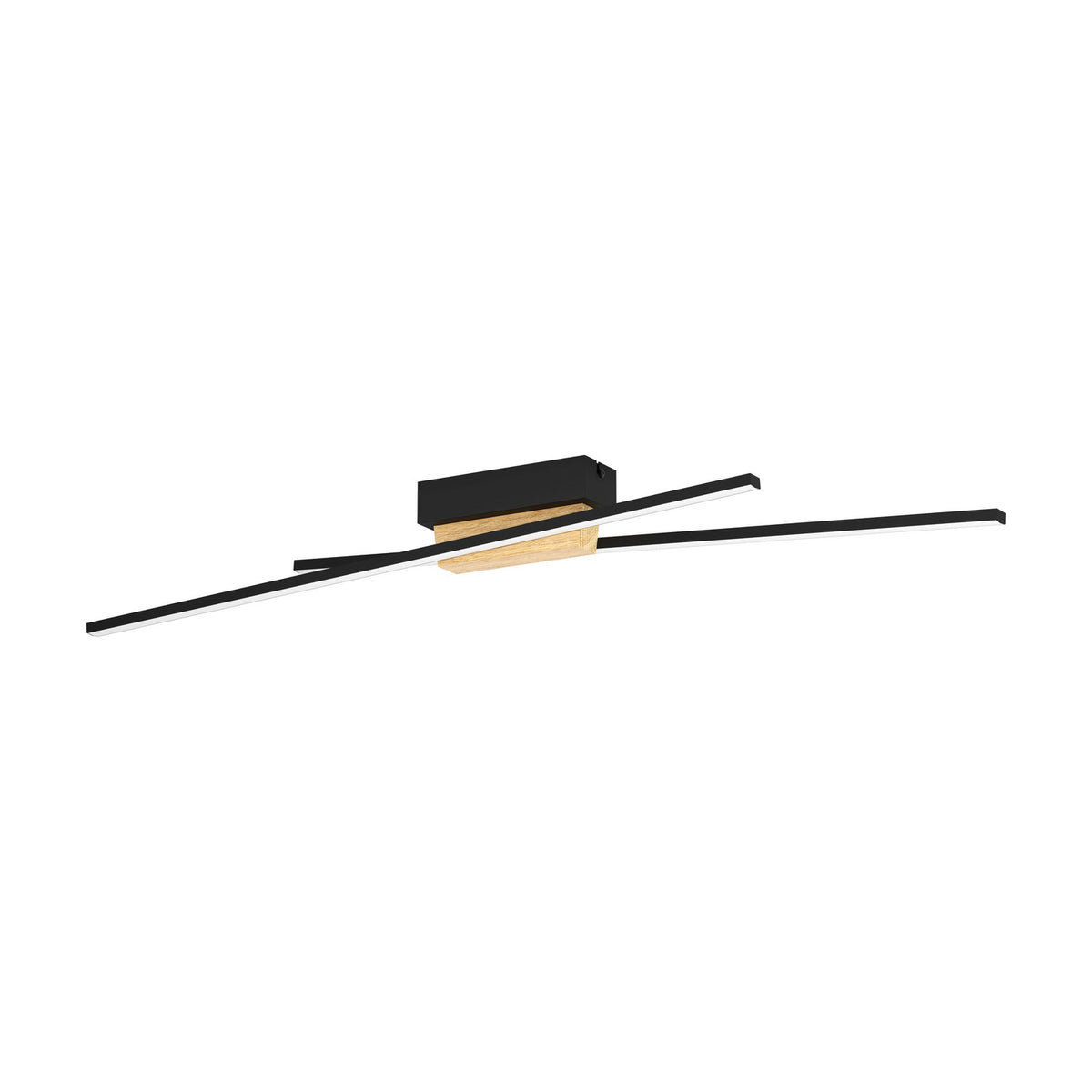 Panagria LED Flush Ceiling Light - Black & Brown