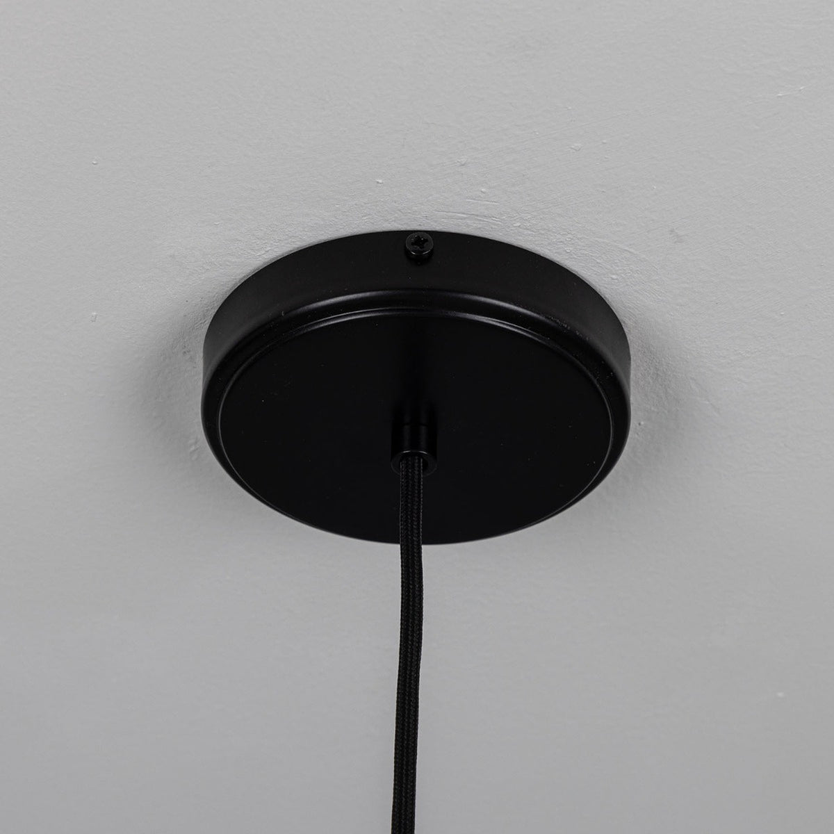 Pando Ceramic Pendant Light - Matt White Striped