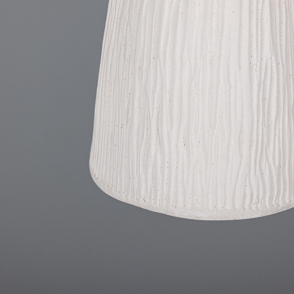Pando Ceramic Pendant Light - Matt White Striped