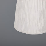 Pando Ceramic Pendant Light - Matt White Striped