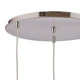 Pandora 3 Light Glass Cluster Pendant Light - Polished Chrome