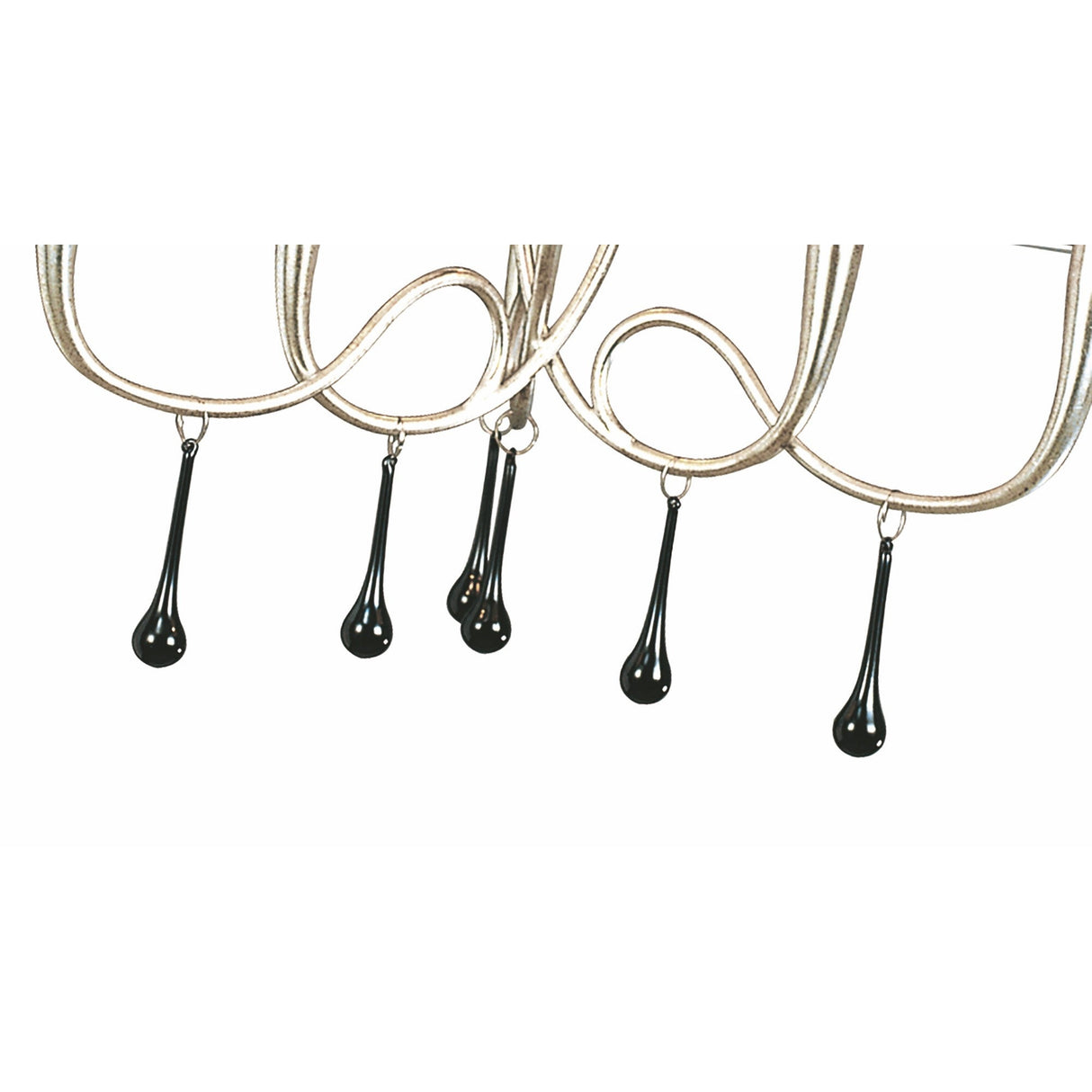 Paola 64cm 3 Arm 6 Light Chandelier - Silver With Cream Shades