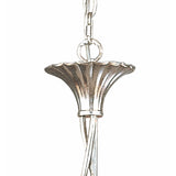 Paola 55cm 3 Light Chandelier - Silver With Black Shades