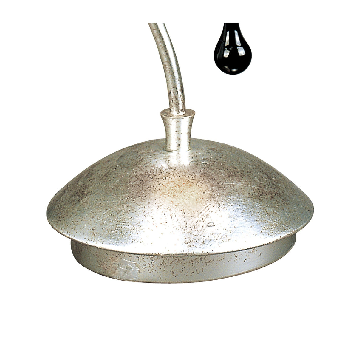 Paola 1 Light Table Lamp - Silver With Cream Shade