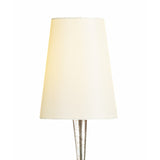 Paola 1 Light Table Lamp - Silver With Cream Shade