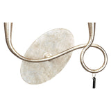 Paola 2 Light Wall Light - Silver With Cream Shades