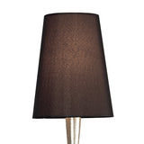 Paola 1 Light Wall Light - Silver With Black Shade