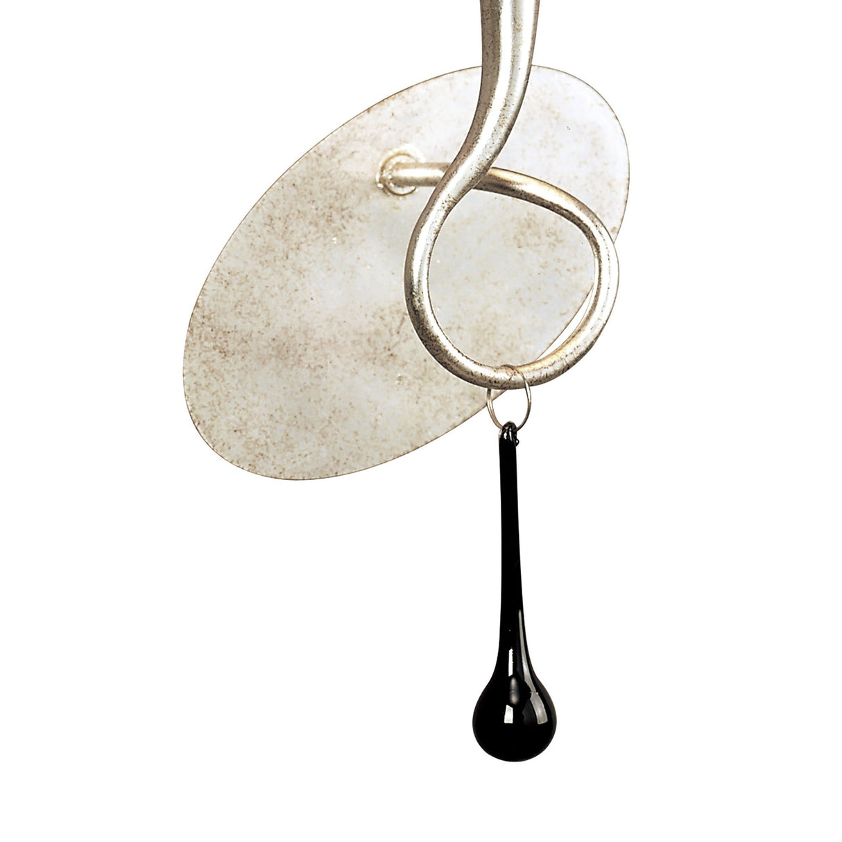 Paola 1 Light Wall Light - Silver With Cream Shade