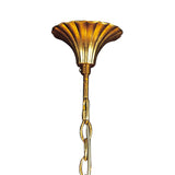 Paola 64cm 3 Arm 6 Light Chandelier - Gold With Black Shades