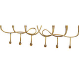 Paola Linear 2 Arm 6 Light Chandelier - Gold With Black Shades