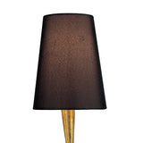Paola 1 Light Table Lamp - Gold With Black Shade