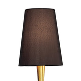 Paola 1 Light Wall Light With Switch - Gold With Black Shade