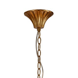 Paola 95cm Round 8 Light Chandelier - Gold With Cream Shades