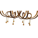 Paola 95cm Round 8 Light Chandelier - Gold With Cream Shades