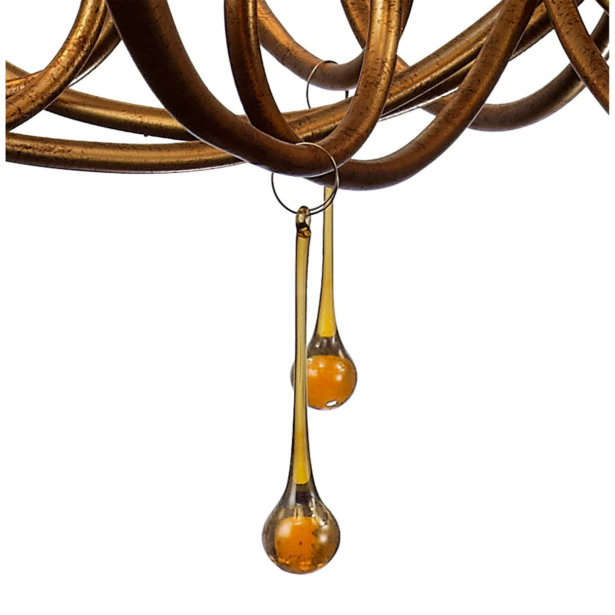 Paola 95cm Round 8 Light Chandelier - Gold With Cream Shades