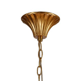 Paola 70cm Round 5 Light Chandelier - Gold With Black Shades