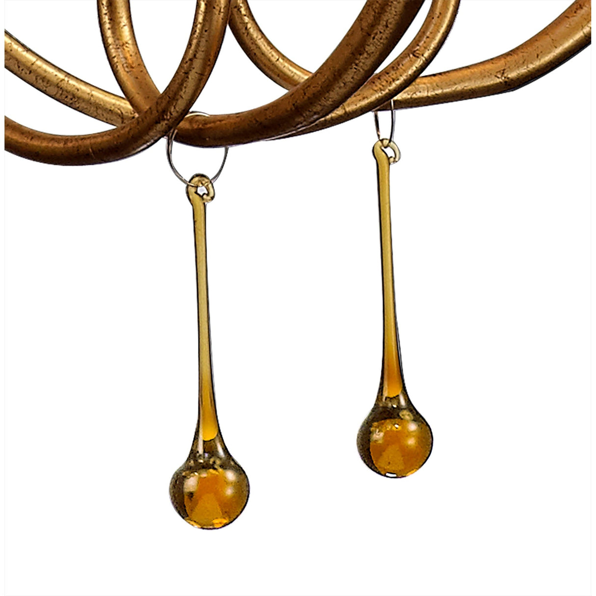 Paola 70cm Round 5 Light Chandelier - Gold With Black Shades