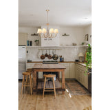 Paola 95cm Round 8 Light Chandelier - Silver With Black Shades