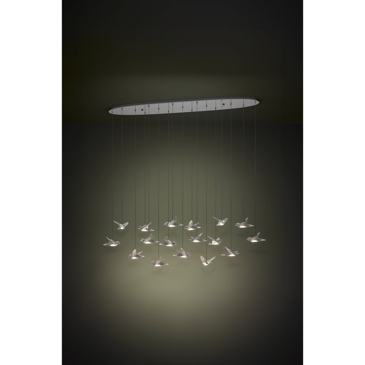 Paratebueno 1 17 Light Linear Pendant Light - Chrome